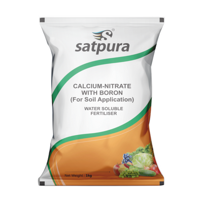 Satpura Calcium-Nitrate with Boron Water Soluble Fertiliser, 1kg (For Soil Application)